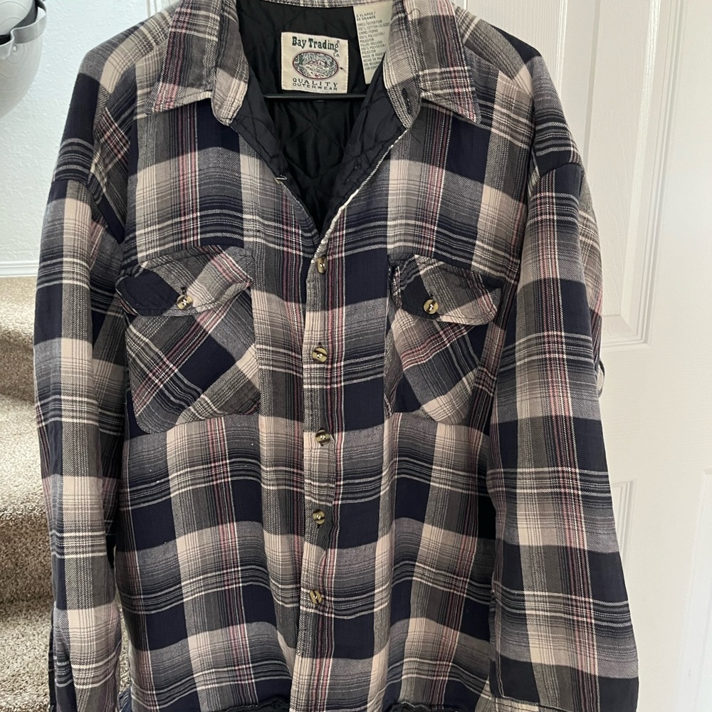 Bay Traders Plaid Button-Up Jacket